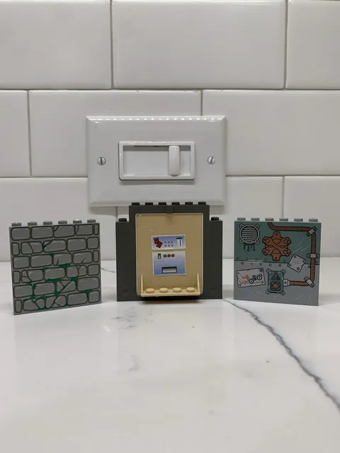 LEGO LOT of 3 6x6 Wall Panels Including Harry Potter Rotating Door RARE