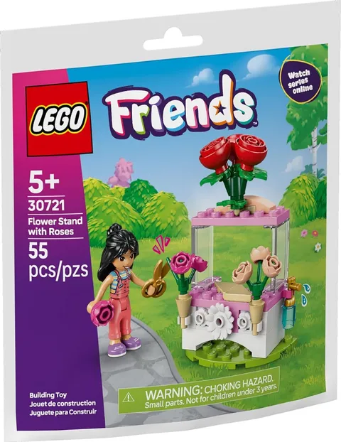 LEGO Friends 30721 Flower Stand with Roses Polybag NEW Sealed 55 Pieces Gift