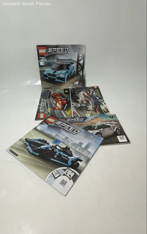 Lot Of 5 Pcs Lego Speed Champions Mixed Race Car Instruction Manuals Booklets