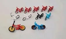 LEGO Bicycle Lot Of 11 Bikes Cyclist Accessory City Town Mountain Bike Exercise