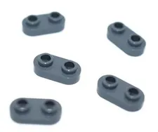 5 LEGO Dark Bluish Gray 1x2 Round Plate w Open Studs oval rounded 35480 6221607