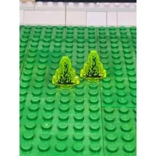 LEGO Swamp Grass Moonstone Rock 1x2 Crystal Stepped 2 Ct - 2012