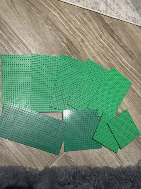 Huge LEGO Classic 32x16 Baseplate- And Others Green, Vintage Loose Lot