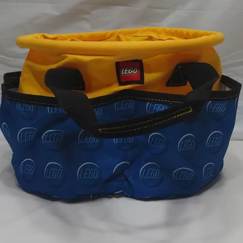 LEGO Storage Big Bucket 5006261 Yellow Blue Collapsible Organizer Toy Bin