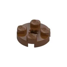 LEGO 90x Reddish Brown Plate, Round 2 x 2 with Axle Hole inv.630