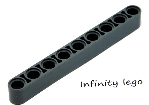6 LEGO Technic Dark Bluish Grey Beam 1 x 9 Lift-Arm Thick (40490) - 6 Pieces