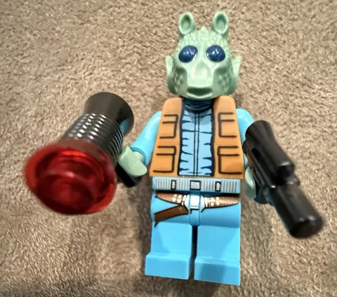 LEGO Star Wars Greedo Minifigure SW0553 Complete w/ Blaster & Shooter