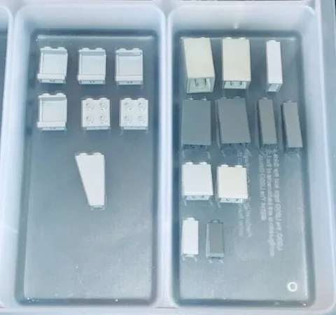 Lego Slope Lot of 18 Gray 2x2x3 1x2x3 2x2 1x2x2 
