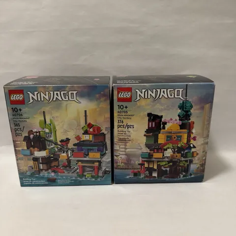 LEGO NISB NEW 40706 Micro Ninjago City Markets and 40705 Micro City Gardens Lot