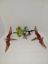 LEGO Dinosaur Figure Lot Dilophosaurus Velociraptor Pteranodon Raptors