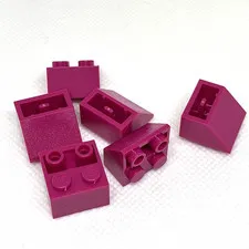LEGO Parts - Magenta Slope, Inverted 45 2 x 2 - No 3660 - QTY 6