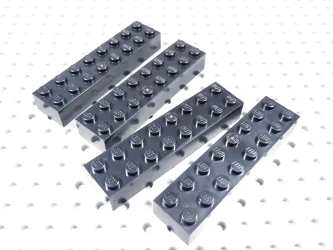 LEGO Lot of 4 Black 2x8 Bricks BH