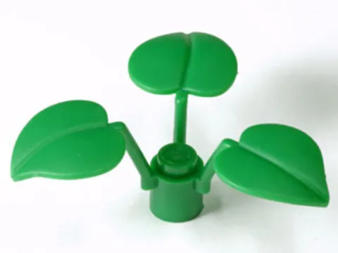12x LEGO Plant Leaves 3 Stems X8 6255 Light Green 12PZ