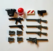 LEGO Minifigure Accessories Parts Lot Weapons Guns Armor Helmet Visor Printed