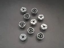 LEGO - 10x - Brick - Round Brick - 2x2 Round with Axle Hole - Grey - 3941