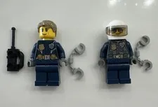 LEGO CITY CTY1001 Police Pilot & Police Chief Minifigure From Set 951901 USED