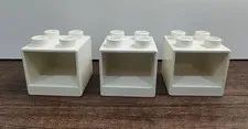 LEGO DUPLO WHITE 2X2X1.5 Lot Of 3 FURNITURE CABINET STORAGE BOOK CASE  #4890 B11