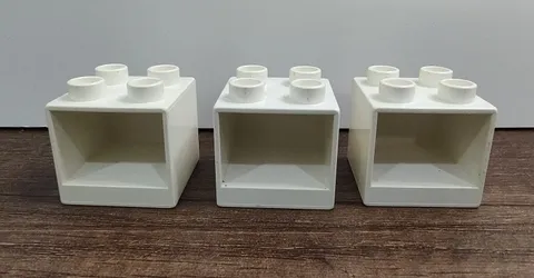 LEGO DUPLO WHITE 2X2X1.5 Lot Of 3 FURNITURE CABINET STORAGE BOOK CASE  #4890 B11
