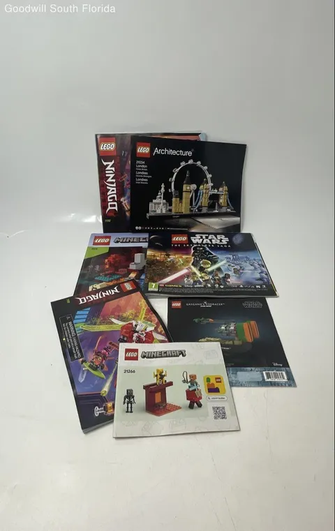 Lot Of 8 Pcs Assorted Lego Large Print Mixed Instruction Manuals For Age 3+