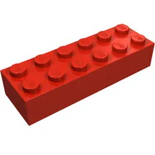 LEGO Part 2456 - Red Brick 2 x 6