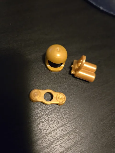 Lego Classic Space Pearl Gold Helmet Airtank Accessories For Minifigures