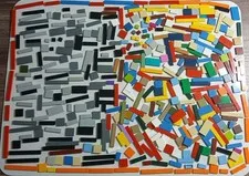 LEGO Tiles Lot of 400 Flat Plate Smooth Finishing, Assorted Grays And Multicolor