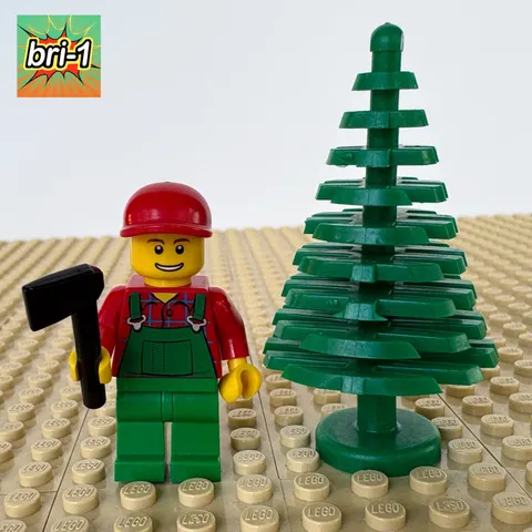 LEGO MOC: Christmas Tree Farmer + Large Tree, AXE, 2026 MY OWN CREATION