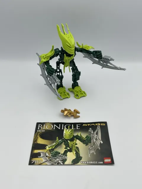 LEGO BIONICLE Stars: Gresh (7117) w/ Manual & Golden Armor Piece Complete