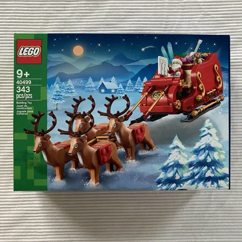 LEGO #40499 Santa's Sleigh Christmas Reindeer & Santa Figurine Toy Building Set