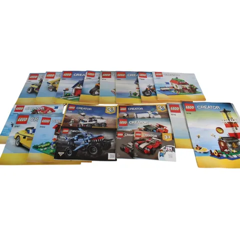 Lot of Lego Creator Technic User Manuals