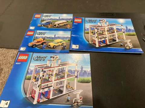LEGO CITY 4207 Garage Instruction Manuals Only 1, 2 4, 5) *Missing #3 Lot 07
