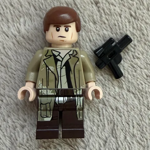 LEGO x Star Wars: Han Solo - Endor Gear, Camouflage Jacket, Smooth Hair SW0644