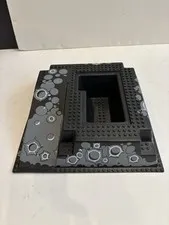 LEGO 2552 Raised Space Base Plate 32x32 Black Gray Moon Ramp Pit - Free Shipping