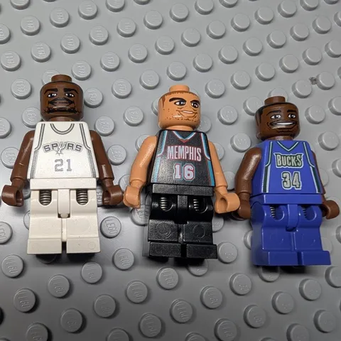 LEGO NBA Legends Basketball Minifigures Lot 3 Tim Duncan Gasol Allen 