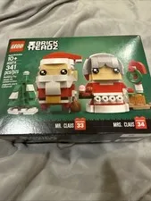 LEGO Brick Headz 40274 Christmas Mr. & Mrs. Claus Santa 341 pc 2018 Retired New