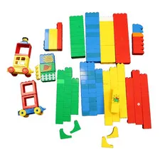 LEGO DUPLO Locking Blocks Building Bricks Bulk Lot Varied Pieces 1 Figure ~208pc