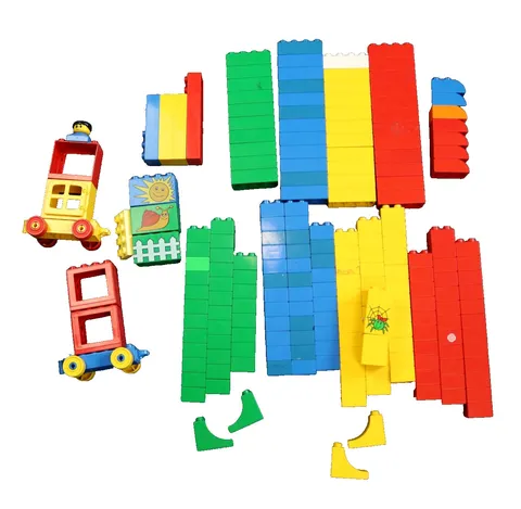 LEGO DUPLO Locking Blocks Building Bricks Bulk Lot Varied Pieces 1 Figure ~208pc