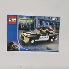 Lego World City Police Squad Car 7030 Instruction Manual Only