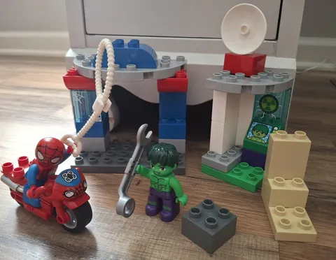 Lego Duplo 10876 Super Heroes Spider Man & Hulk Adventures Motorcycle Incomplete