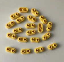 LEGO 20x NEW Plate 1x2 Rounded w/ Open Studs YELLOW #35480