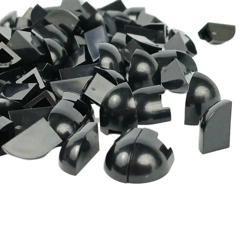 100 Pieces LEGO® Black Slope, Curved 1 x 1 x 1 1/3 Corner Round 1871
