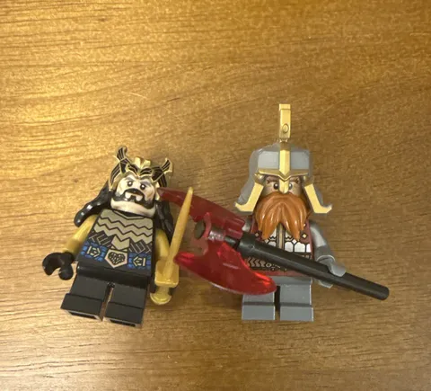 LEGO The Hobbit Thorin Oakenshield & Dain Ironfoot Minifigures Lot of 2