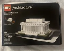 LEGO ARCHITECTURE: Lincoln Memorial (21022) Scuffs At Corners Sticker Residue