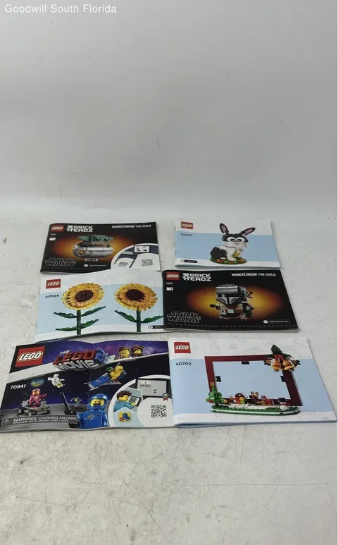 Lot Of 6 Pcs Assorted Lego Multicolor Mix Variety Instruction Manuals For Age 3+