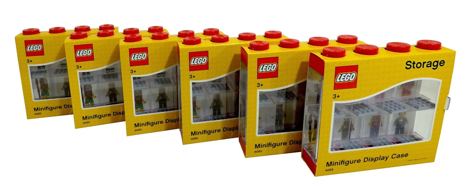 LEGO Storage Products: 40650601X6 Minifigure Display Case 8 (Pack of 6) Red NEW