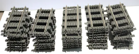 LEGO Vintage - 9V Train - 50 Straight  Pieces of Track (4515)