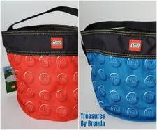 LEGO Cinch Fabric Storage Carrying Buckets Bags Bins Lot Set 2 005353 NEW
