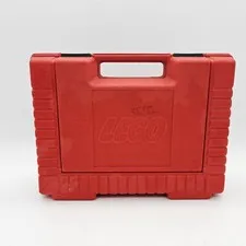 Vintage 1985 Lego Bin RED Plastic Storage Container Case Carry Box Made In USA