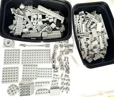 LEGO Light Bluish Gray Parts Lot 240 Genuine Bulk