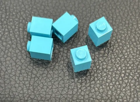 LEGO 1x1 Brick Part 3005 Lot of 5 Medium Azure Replacement PIeces